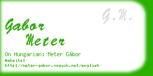 gabor meter business card