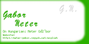 gabor meter business card